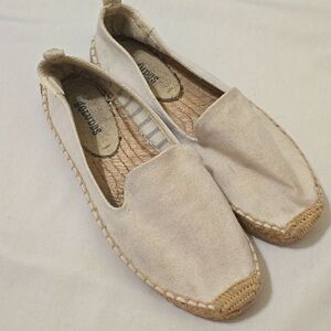 SOLUDOS White Round Toe Slip On Platform Smoker Espadrille Shoes Sz 7